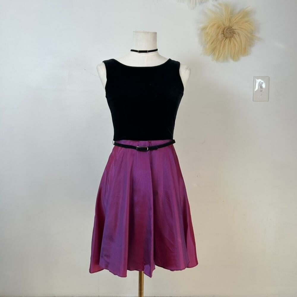 Vintage Byer Too Womens Y2K Fairy Velvet Mini Dress Size 3 Whimsigoth Hoco Event - Picture 2 of 10